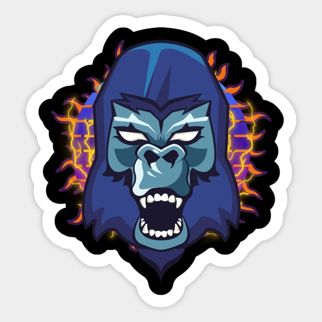 Space Gorilla Sticker by My Gorillaz